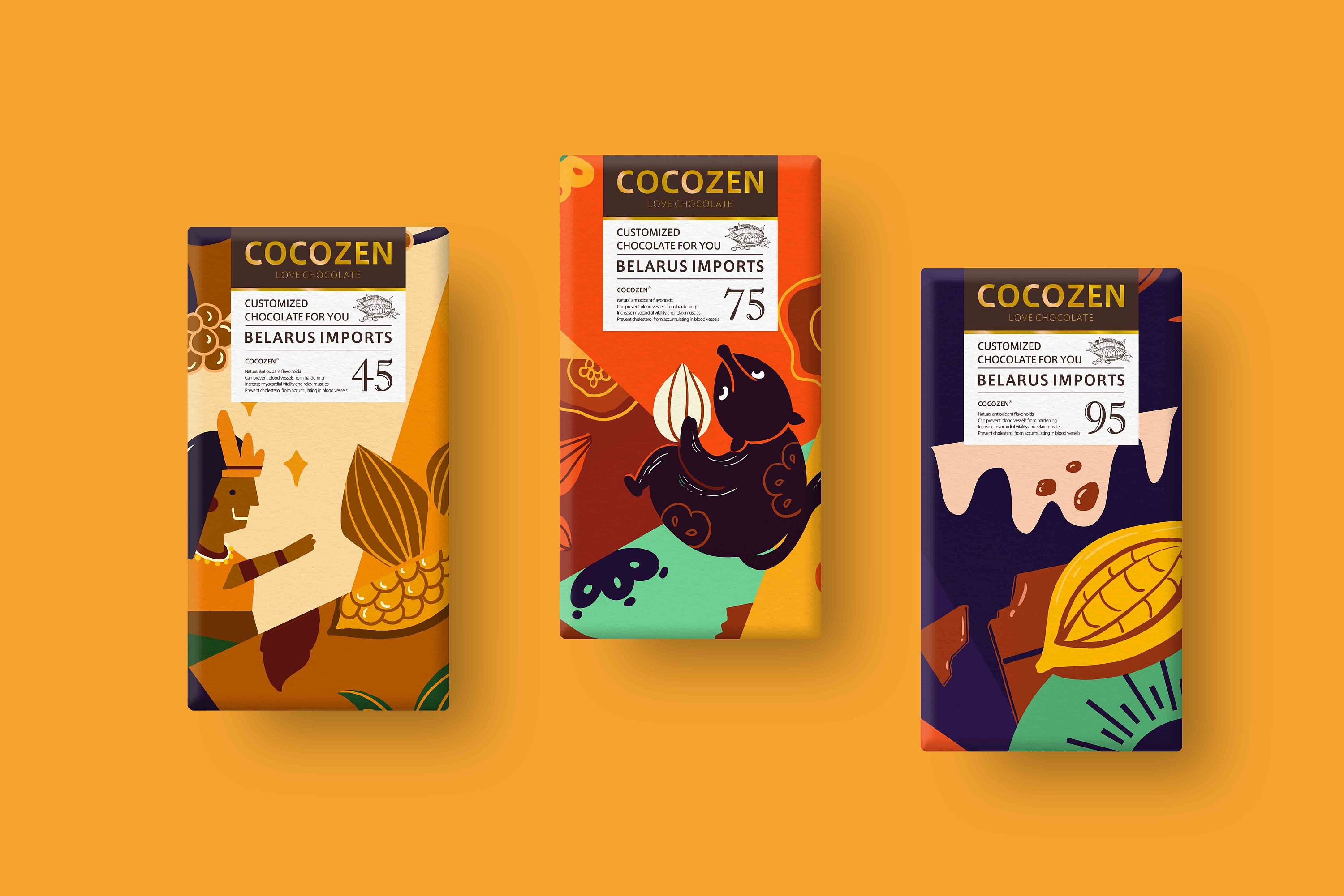 COCOZEN巧克力插畫(huà)包裝設(shè)計(jì) 精致魅力與情感的奇幻融合